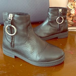 Zara leather upper boots